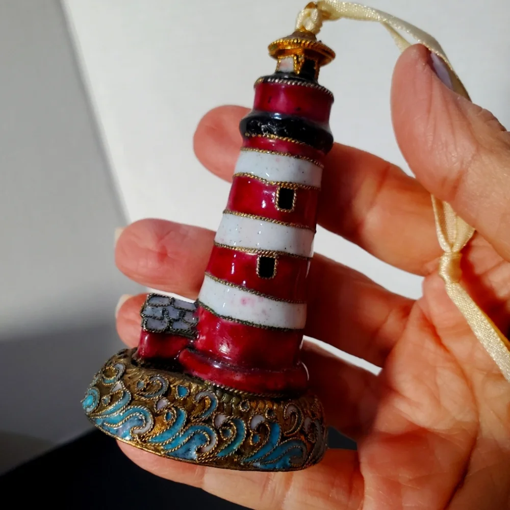 Cloisonne Lighthouse Ornament Beautiful Craftsmanship Christmas